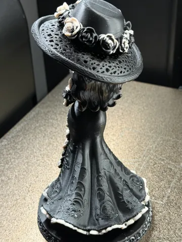Modelo para impresión 3D: La Catrina Rosa Noctura Gothic Day of the Dead — vista de referencia 2