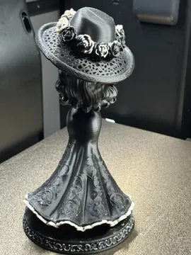 Modelo para impresión 3D: La Catrina Rosa Noctura Gothic Day of the Dead — vista de referencia 5