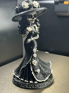 Modelo para impresión 3D: La Catrina Rosa Noctura Gothic Day of the Dead — vista de referencia 3