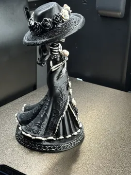 Modelo para impresión 3D: La Catrina Rosa Noctura Gothic Day of the Dead — vista de referencia 4
