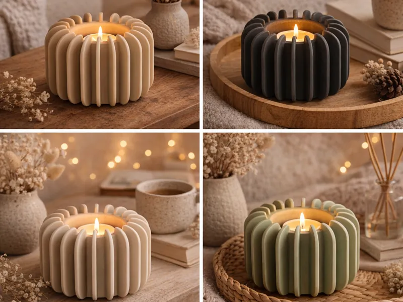 Modern tealight candle holder v6