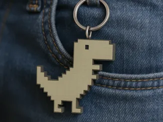 Dinorun Keychain