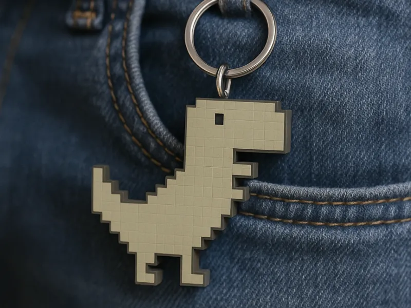 Dinorun Keychain
