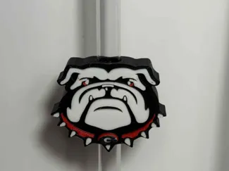 Georgia Bulldog Straw Topper