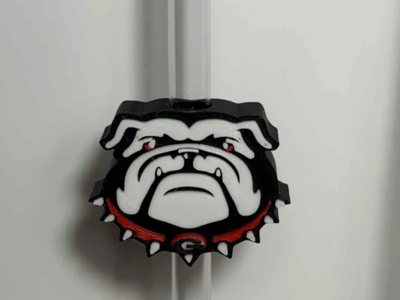 Georgia Bulldog Straw Topper 