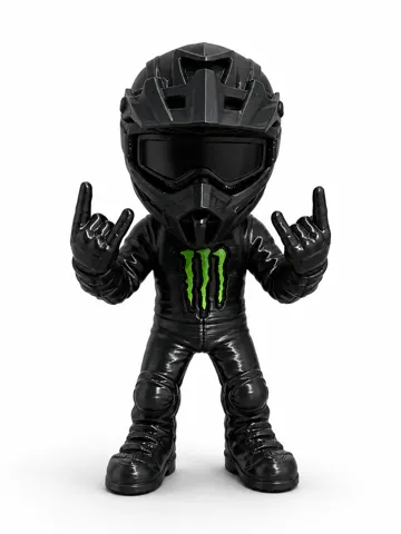 Letrero o emblema decorativo: mini motocross rider / Monster — vista de referencia 2