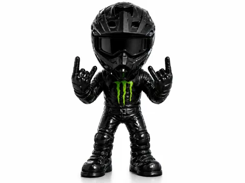 Letrero o emblema decorativo: mini motocross rider / Monster — referencia de MakerWorld