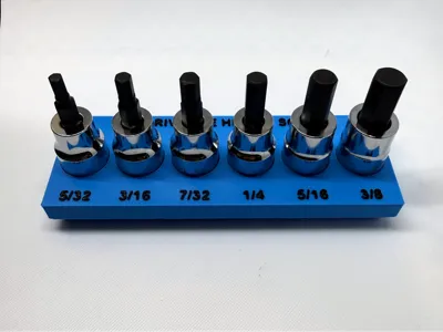 Gridfinity Hex Bit Socket Holder 