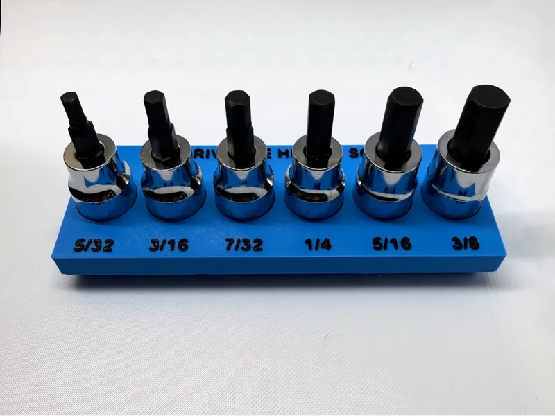Gridfinity Hex Bit Socket Holder 