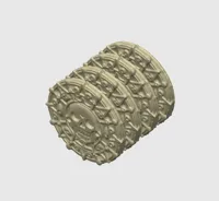 4 coins, PLA, 0.12mm layer, 6 walls, 15% infill