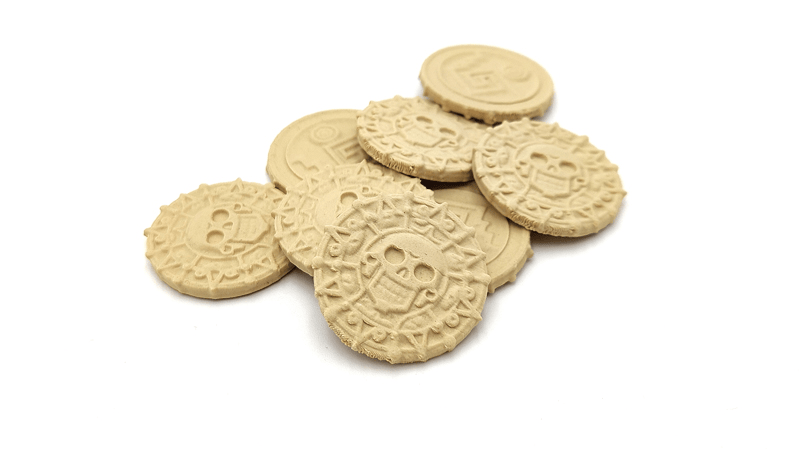 Cursed Pirate Gold Coin – Aztec Skull Medallion