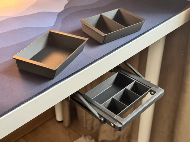 Hidden under desk drawer