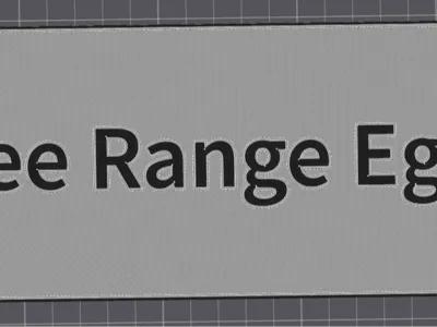 Free range egg sign