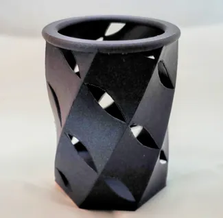 Leaky concentric helical pencil holder