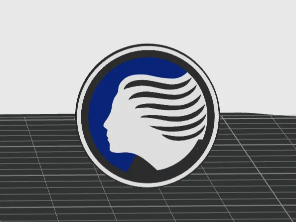 logo Atalanta per elmetto 3M