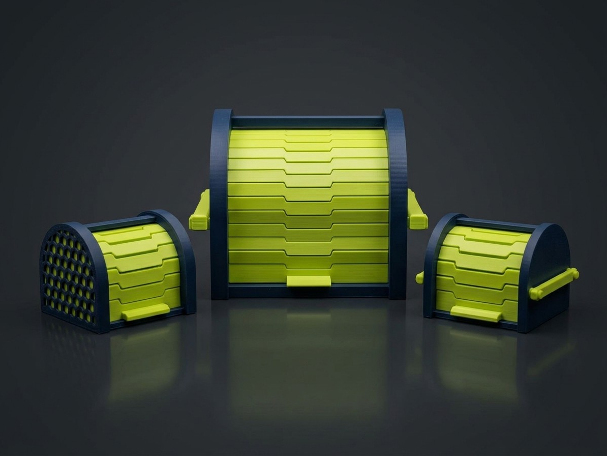 Modular Tambour Chest | Sliding Door Organizers