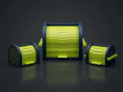 Modular Tambour Chest | Sliding Door Organizers
