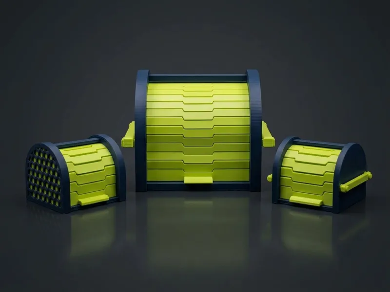 Modular Tambour Chest | Sliding Door Organizers