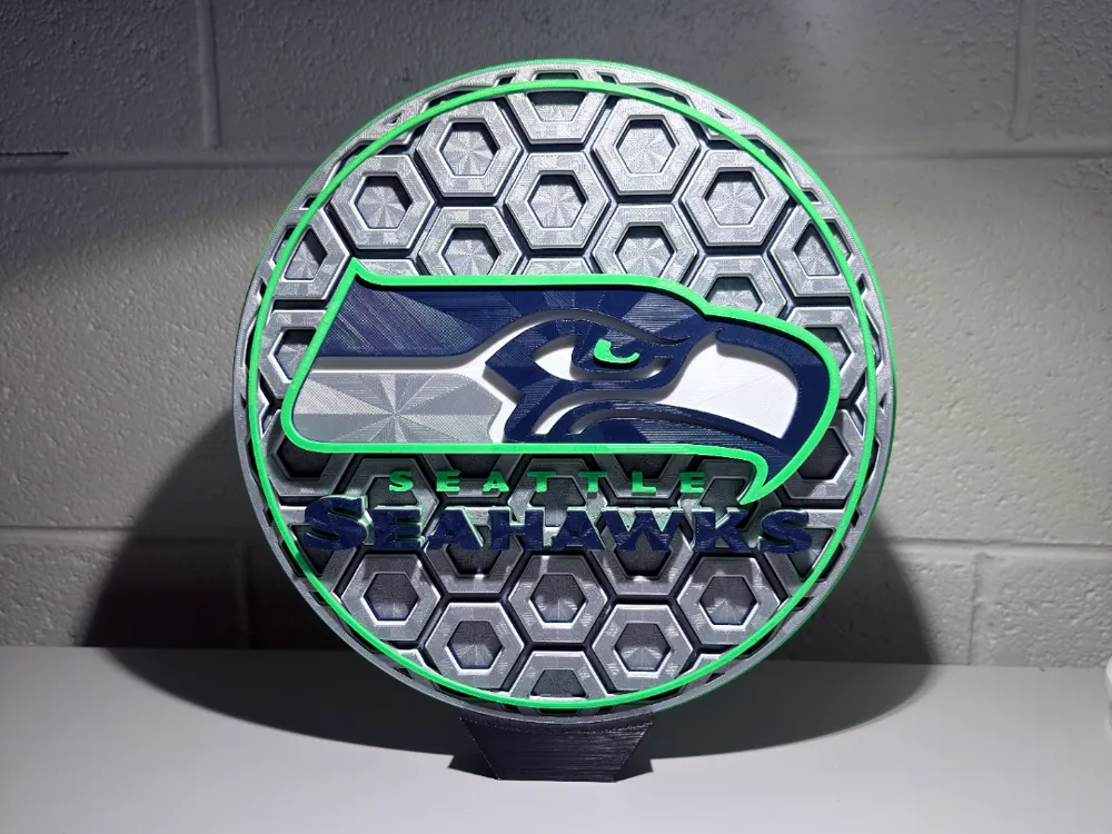 Seattle Seahawks Dimensional Mosaic - Free 3D Print Model - MakerWorld