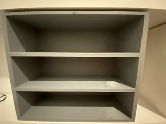 Bathroom cabinet shelves