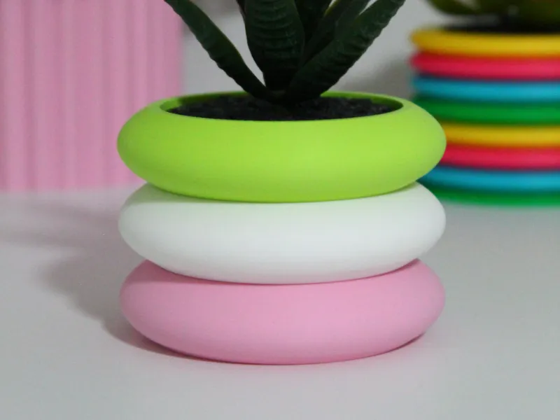 Mini Succulent/Ikea Plant Pot With Colorful Rings