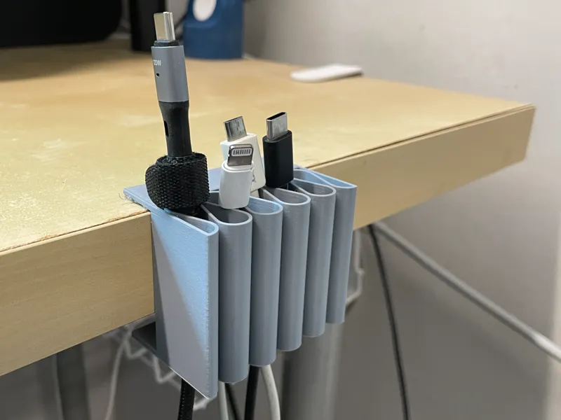 Desktop Cable Holder with Variable Clip