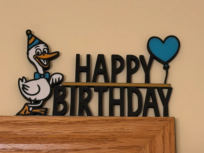 Happy Birthday decoration - door corner