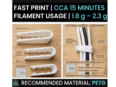 Cable Organizers / Clips (3, 4, and 5 Cables)