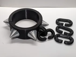 (V2)Studded  Bracelet/Collar for cosplay/fursuit