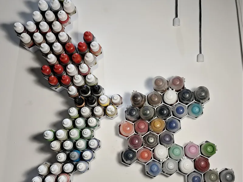 Hex Wall-Mounted Paint Pod Holder - Various Sizes