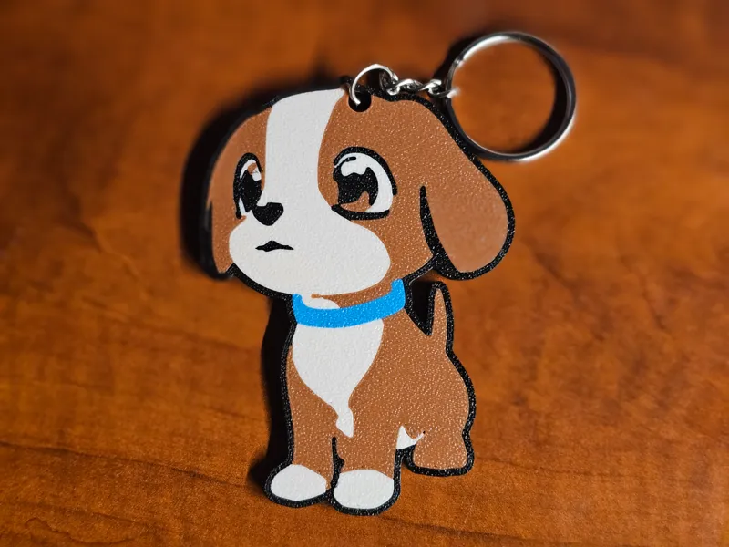Cute Puppy Dog Keychain