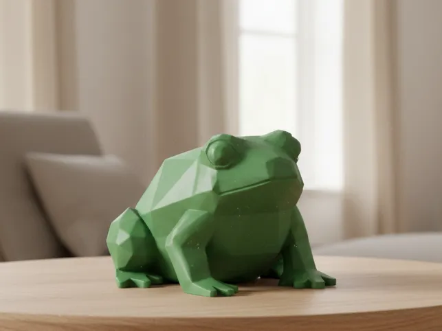 Low Poly Frog Figure