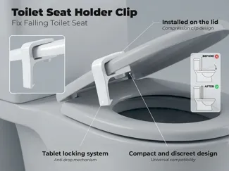 Toilet Seat Holder Clip | Fix Falling Toilet Seat
