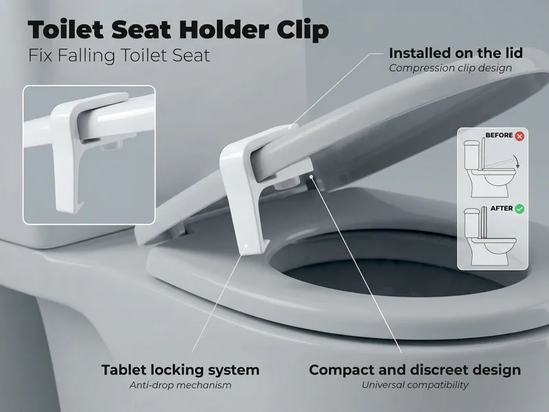 Toilet Seat Holder Clip | Fix Falling Toilet Seat