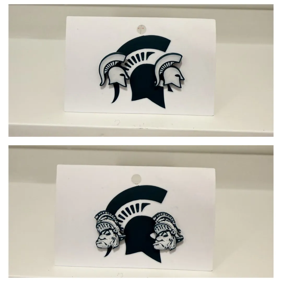 Michigan State Spartan Stud Earrings view 2