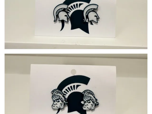 Michigan State Spartan Stud Earrings