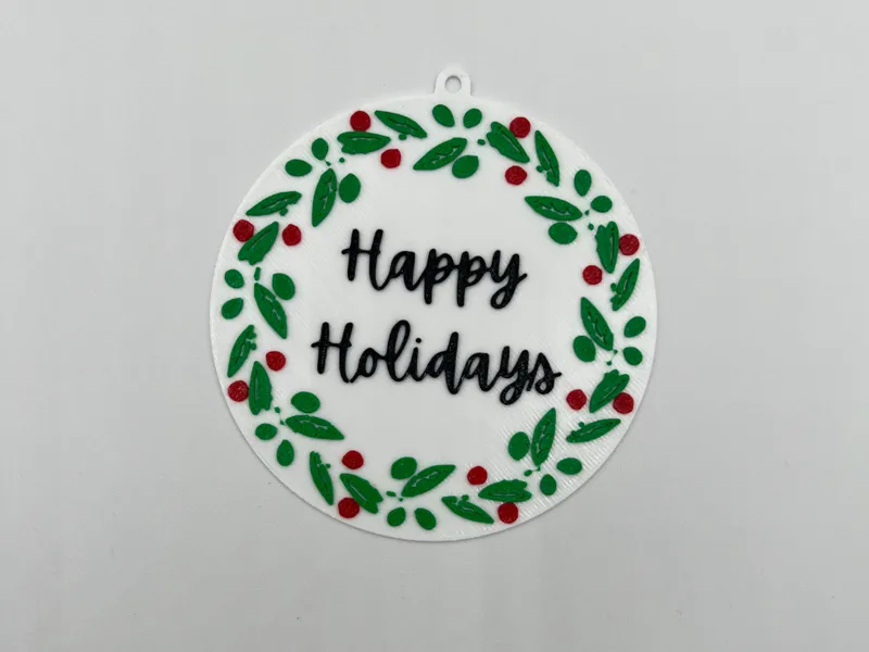 Happy Holidays Ornament / Gift Tag