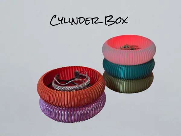 Boîte à bijoux cylindrique empilable