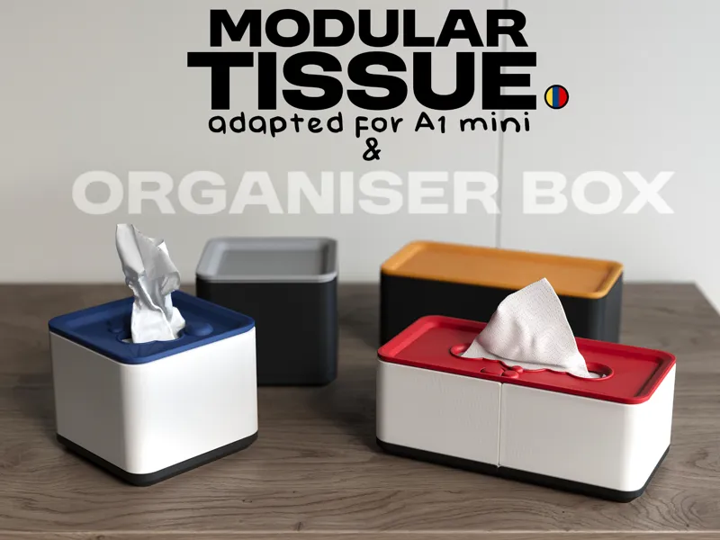 Modular tissue box and organiser (for A1 mini)