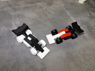 【Geometric F1 Race Car】Smooth-sliding minimalist toy car (Fully 3D Printed, No Metal Parts Needed)