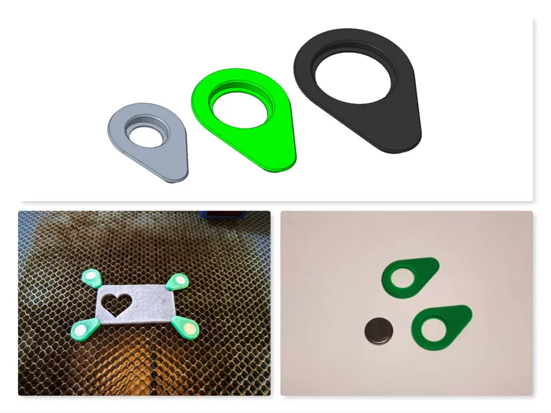 Laser Cutter Magnetic Hold-Down Clips