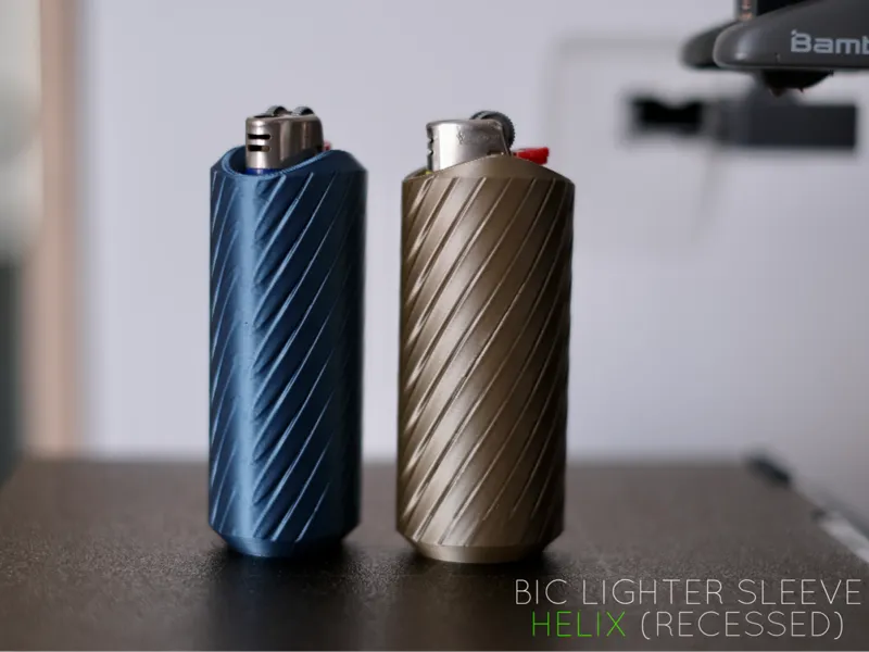 Bic Lighter Sleeve Helix (Recessed)