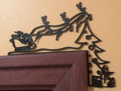 Santa Door Corner Decoration - Santa Claus Door