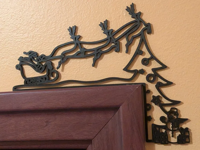 Santa Door Corner Decoration - porta Babbo Natale