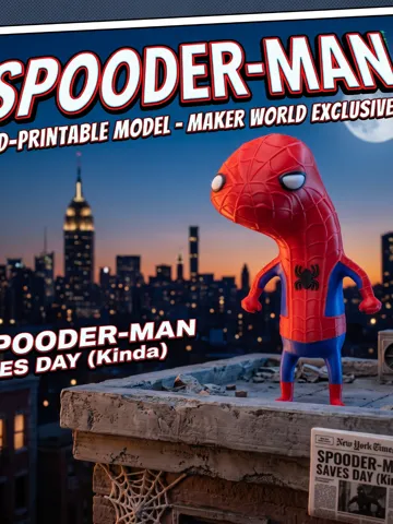 Modelo para impresión 3D: spooder man — vista de referencia 2