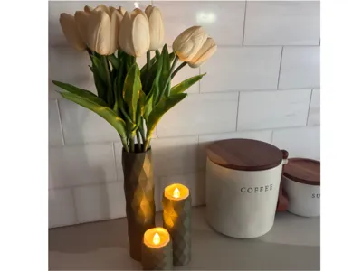 Low Poly Flower Vase and Tealight Candle holder