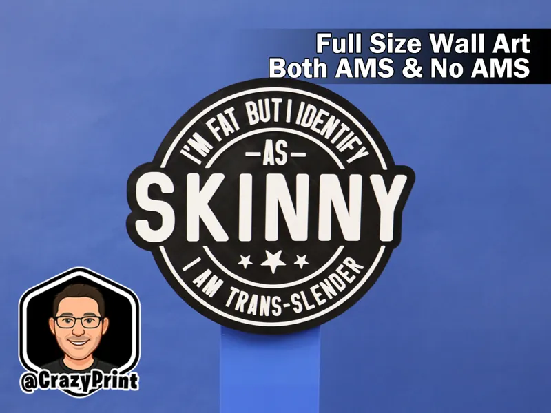 I'm fat but... Funny Sign / Wall Art - no AMS