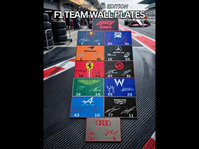 F1 Teams Wall Plates - 2026 Grid Edition
