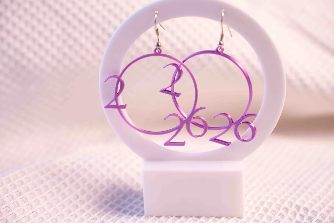 Silvester Ohrringe 2026 Frohes neues Jahr view 2