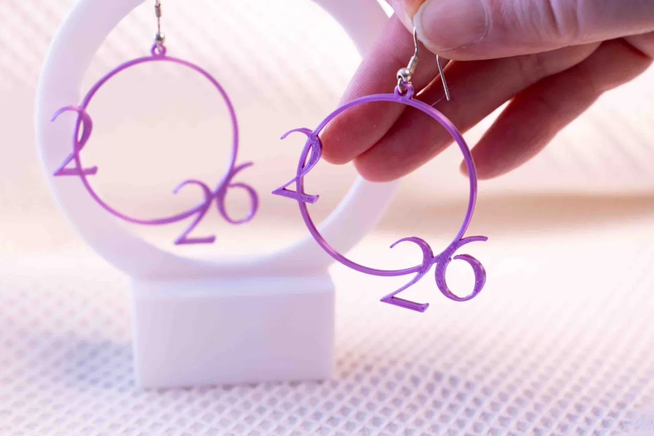 Silvester Ohrringe 2026 Frohes neues Jahr view 4